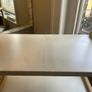 Wooden shelving unit with white shelves Image 2