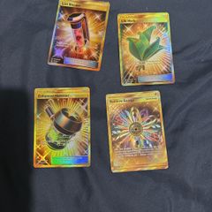 Gold Pokemon Trainer cards