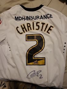 Match Worn Cyrus Christie Derby County Shirt