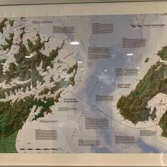Interislander Ferry Map Poster Cook Strait New Zealand Memorabilia Nautical Map Art
