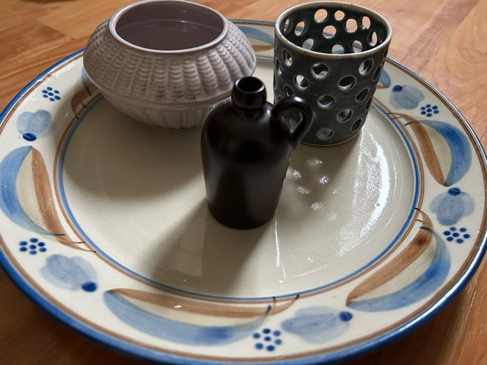 Gorgeous vintage Swedish Ceramics, vase, candleholder