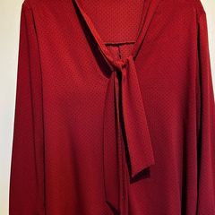 Zara red polka dot blouse XL