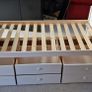 White Single Bed w/ Drawers Image 3