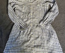 Checkered dress check Zara size S new 100% cotton