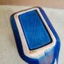 VTG. Martell Cognac Ceramic Cobalt Blue Pitcher. Image 8