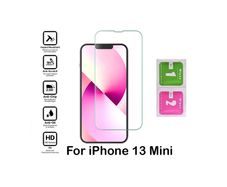 For iPhone 13 Mini Tempered Glass Screen Protector Saver Cover Case Friendly New - FHT32IPTG