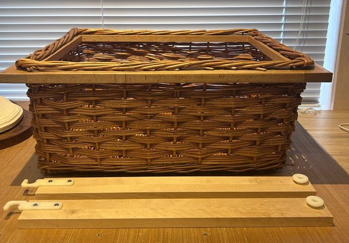 Vintage Wicker Pull-out Basket & Runners