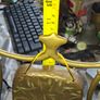 Antique Brass Tabletop Dinner Gong with Stand & Mallet Beautiful Etched Patina Postage Available or Collection, Image 9