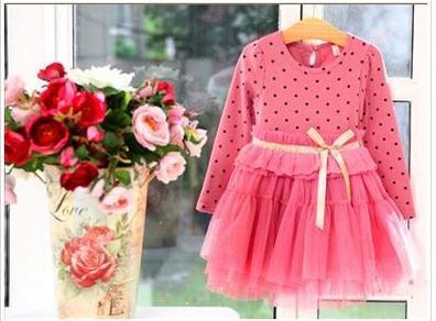 New Girls Polka Dot Spot Dress High Waist Lace Velvet Bow Tutu Party Size 4-5 yrs