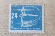 East Germany 1950 "1st Winter Sports Championship" 24 Pfennig Stamp cancelled - free standard postage