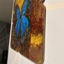 Art raising on the glass , hand made, "Baterfly", size 60x 60cm. Image 3