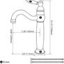 Bathroom Basin Mixer Tap, Mono High Rise Tap for Counter top Basin, Tall Traditional Sink Faucet with Ceramic Lever, Washroom Classic Taps, 360 Swivel, Retro Style, Brass, Chrome Image 5