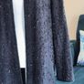 Elegant Black Sequins long Blazer. Size Medium UK 10-12 / EU 38-40 Image 4