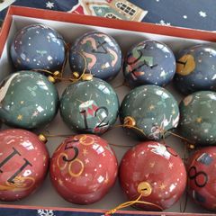x1 Box of Large Shatterproof 12 Days of Christmas Baubles