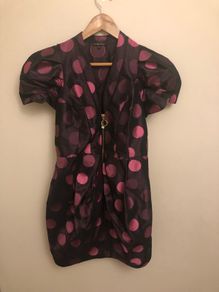 River island pink taffeta dress (size 14)