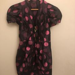 River island pink taffeta dress (size 14)