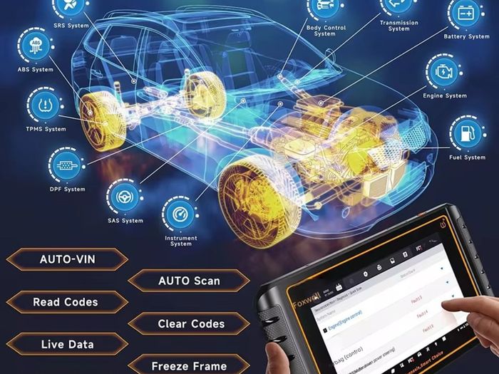FOXWELL GT75TS OBD2 Automotive Scanner ECU Coding TPMS Service 31 Reset Bidirectional OE-level OBDII Car Diagnostic Scanner