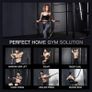 Portable Home Gym Set with Workout Bar, Bench Press Set, Squat Resistance Band, Door Anchor and More-Full Body Workout Equipment to Build Muscle and Shape Body Image 3
