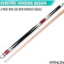 58 inch Canadian Maple Professional Billiard Pool Stick (4 Colors, 18oz, 19oz, 20oz, 21oz) Image 4