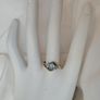Diamond and Aquamarine Gold Ring Image 4