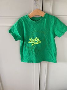Lucky Dude shamrock t shirt 2-3 years
