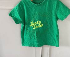 Lucky Dude shamrock t shirt 2-3 years