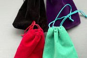 Drawstring velvet bag