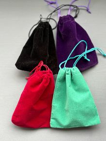 Drawstring velvet bag