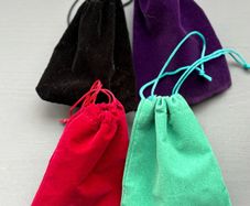 Drawstring velvet bag
