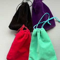 Drawstring velvet bag