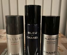 3x Chanel Men's Deodorants (Allure Sport, Bleu, Platinum
