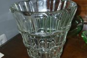 Mid Century Pressed Glass Vase