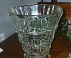 Mid Century Pressed Glass Vase