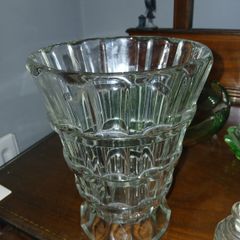 Mid Century Pressed Glass Vase