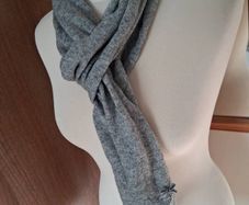 Avoca Grey Lambswool Scarf