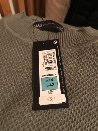 BNWT Marks and Spencer Short Sleeve Jumper Size 14