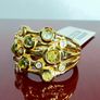 Silver Peridot & White Zircon "Waves of Renewal Ring Image 6