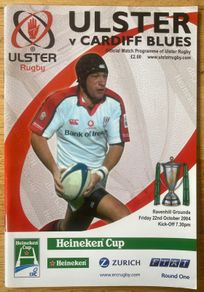 2004 Ulster v Cardiff Blues - Heineken Cup Programme