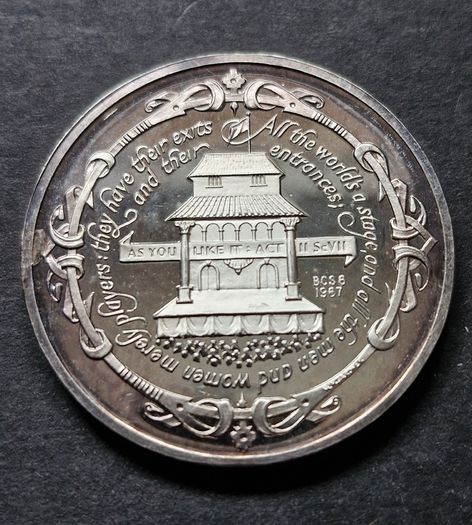 United Kingdom 1967 Medal - William Shakespeare BCS 6 Britannia Commemorative Society (41 Grams .999 Silver)