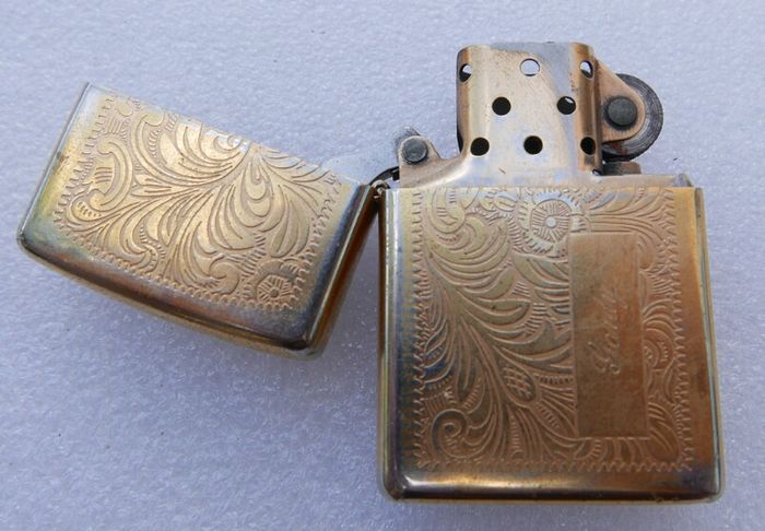 Vintage VENETIAN Engraved Zippo  Lighter Bradford