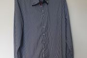 vintage the springfields 1922 long sleeve shirt size xl-large black/white pin stripes