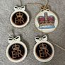 4 Vintage Handmade Christmas Tree Ornaments featuring Queen Elizabeth II Image 4