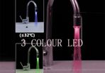 LED faucet Water tap Taps accessory temperature faucets sensor Heads attachment on the crane RGB Glow bathroom Drop ship