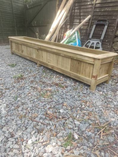 Long Rustic Style Planter
