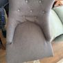 Set of 4 charcoal grey fabric high dining chairs Image 5