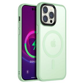 For Apple iPhone 16 Pro Max Skin-Feel Magnetic Magsafe Case Green Success