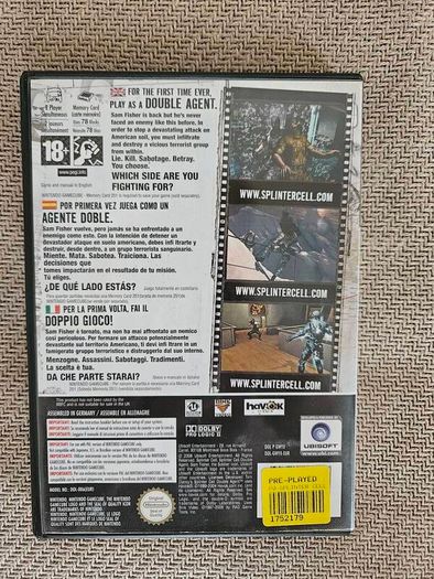 Splinter Cell Double Agent Gamecube