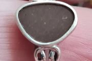 Vintage 925 sterling silver ring with a brown stone.