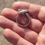 Adjustable Heavy Sterling Unisex Silver Buckle ring Image 3