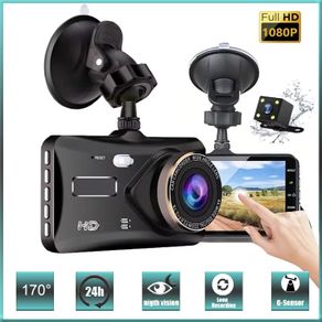 4-inch 1080P Dash Cam for Cars Touch Screen Car DVR Video Recorder Rear View Camera for Vehicle 24H Parking Monitor Black Box
